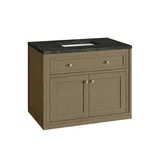 Chicago 36" Single Vanity, Walnut Whisper, w/ 3 CM Phantome Eclos Top