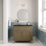 Chicago 36" Single Vanity, Walnut Whisper, w/ 3 CM Phantome Eclos Top
