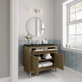 Chicago 36" Single Vanity, Walnut Whisper, w/ 3 CM Phantome Eclos Top