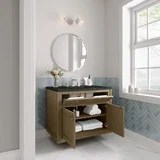 Chicago 36" Single Vanity, Walnut Whisper, w/ 3 CM Phantome Eclos Top