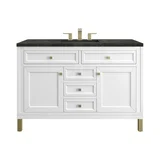 Chicago 48" Single Vanity, Glossy White, w/ 3 CM Phantome Eclos Top