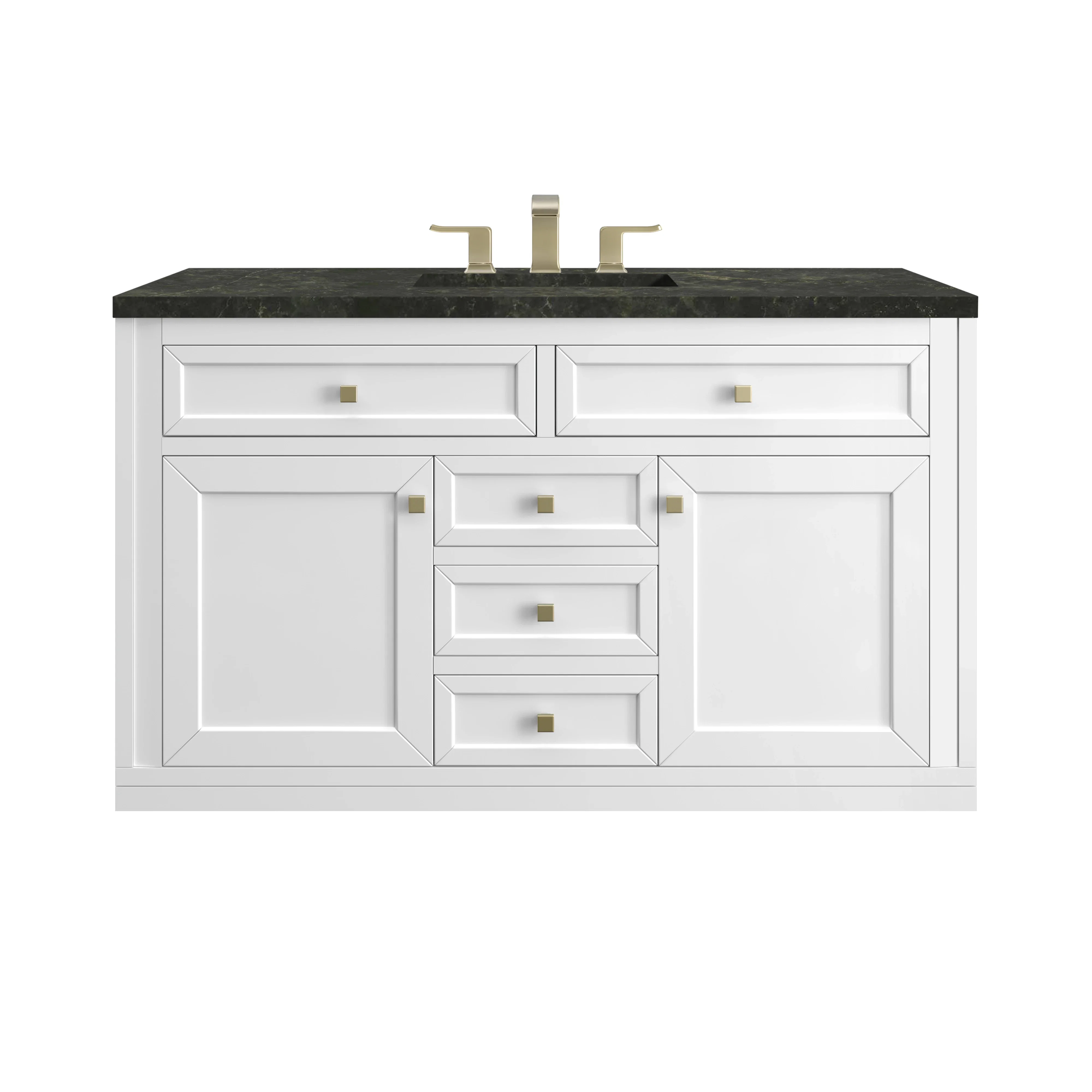 Chicago 48" Single Vanity, Glossy White, w/ 3 CM Phantome Eclos Top