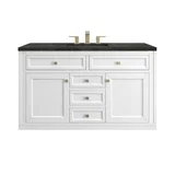 Chicago 48" Single Vanity, Glossy White, w/ 3 CM Phantome Eclos Top