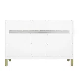 Chicago 48" Single Vanity, Glossy White, w/ 3 CM Victorian Silver Silestone® Top