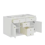 Chicago 48" Single Vanity, Glossy White, w/ 3 CM Siberian Silestone Top w/FreePower Wireless Charger