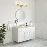 Chicago 48" Single Vanity, Glossy White, w/ 3 CM Tajnar Eclos Top w/FreePower Wireless Charger