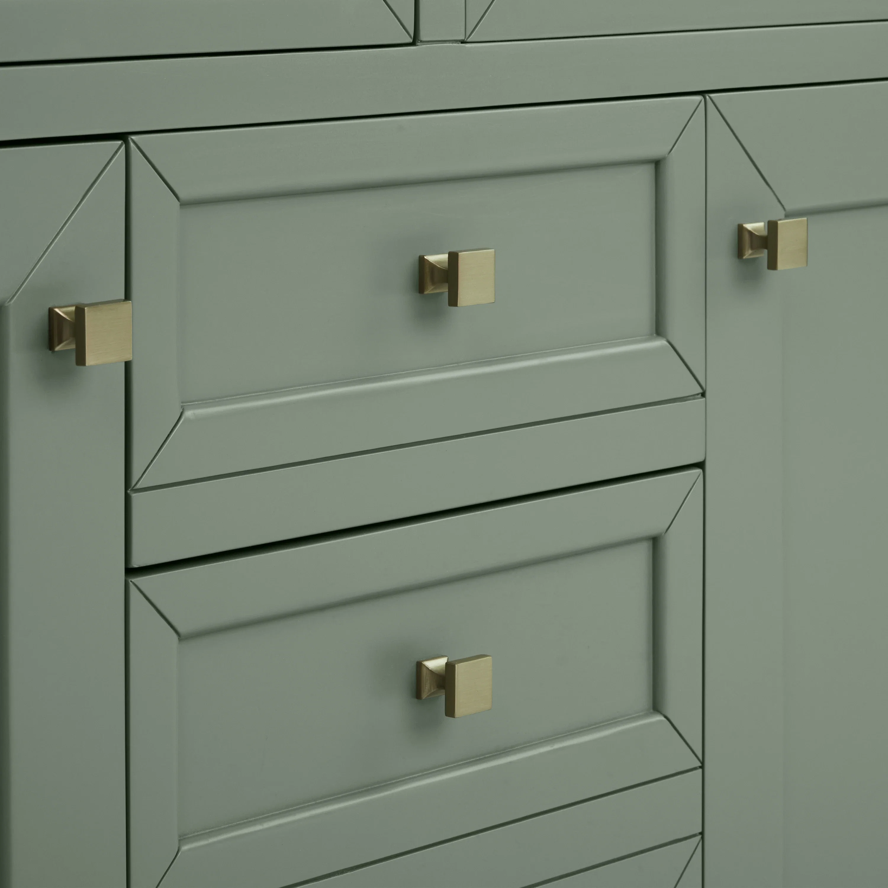 Chicago 48" Single Vanity, Smokey Celadon, w/ 3 CM Charcoal Soapstone Silestone® Top
