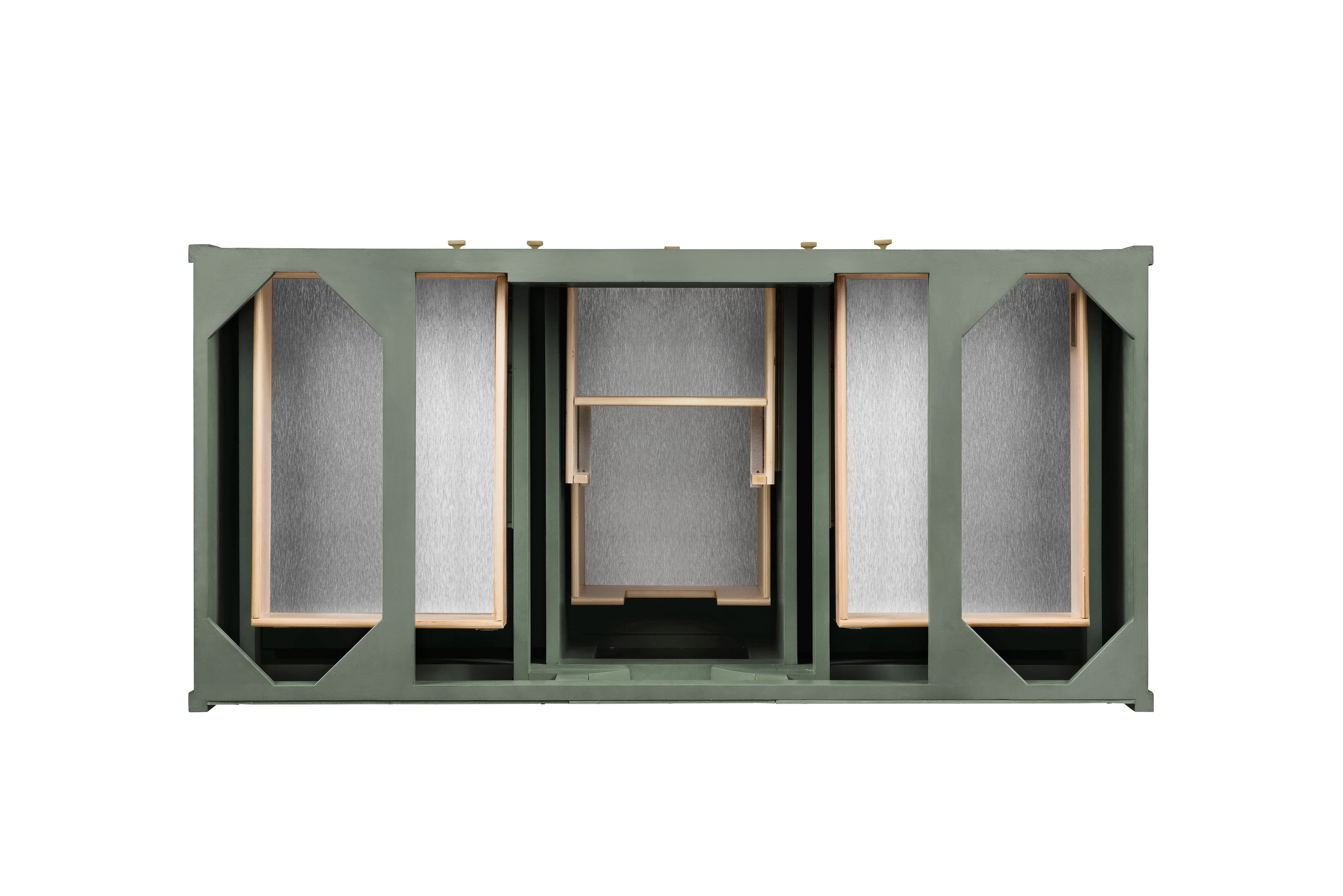 Chicago 48" Single Vanity, Smokey Celadon, w/ 3 CM Charcoal Soapstone Silestone® Top
