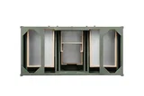 Chicago 48" Single Vanity, Smokey Celadon, w/ 3 CM Charcoal Soapstone Silestone® Top