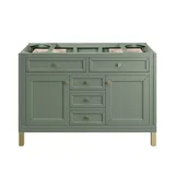 Chicago 48" Single Vanity, Smokey Celadon, w/ 3 CM Charcoal Soapstone Silestone® Top