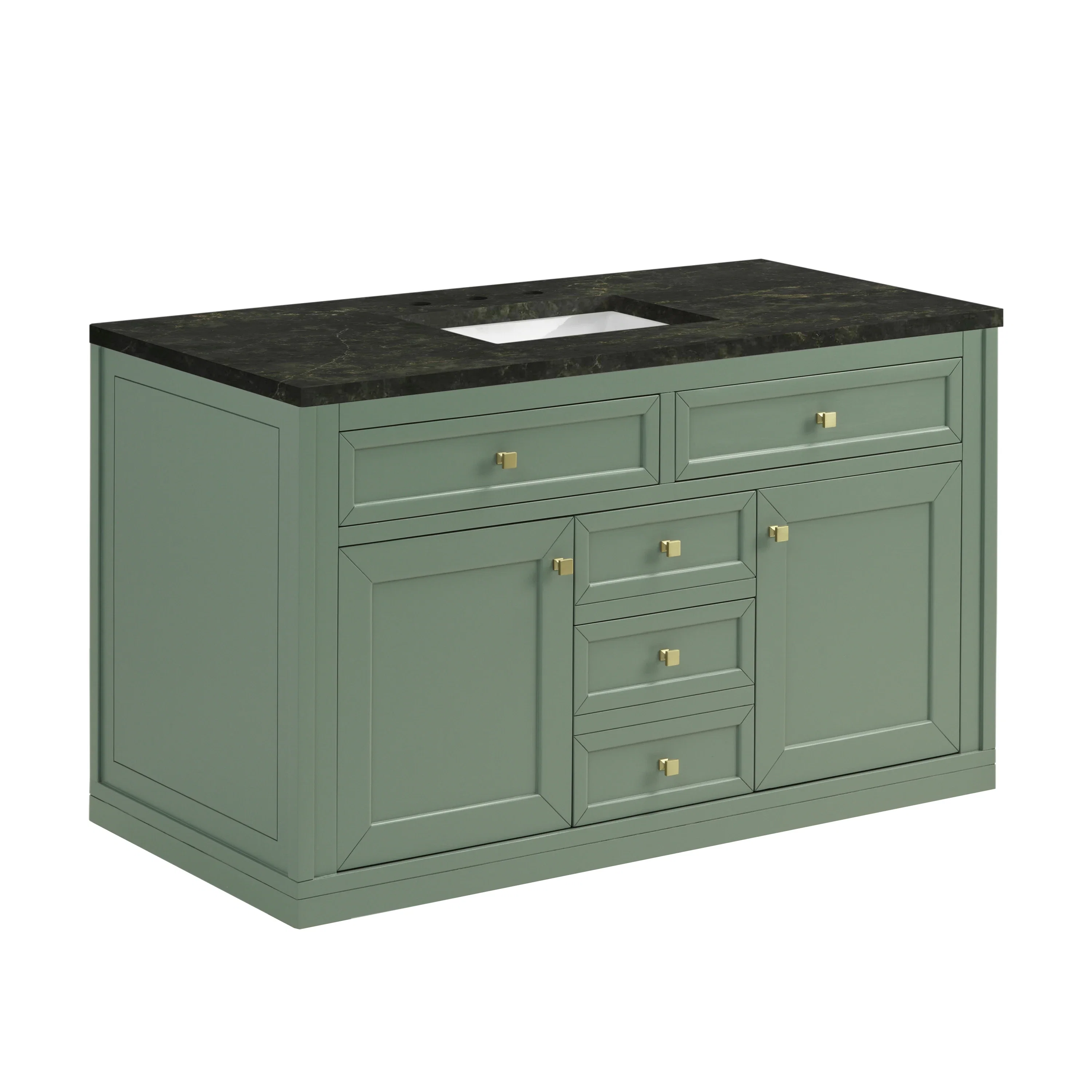 Chicago 48" Single Vanity, Smokey Celadon, w/ 3 CM Phantome Eclos Top