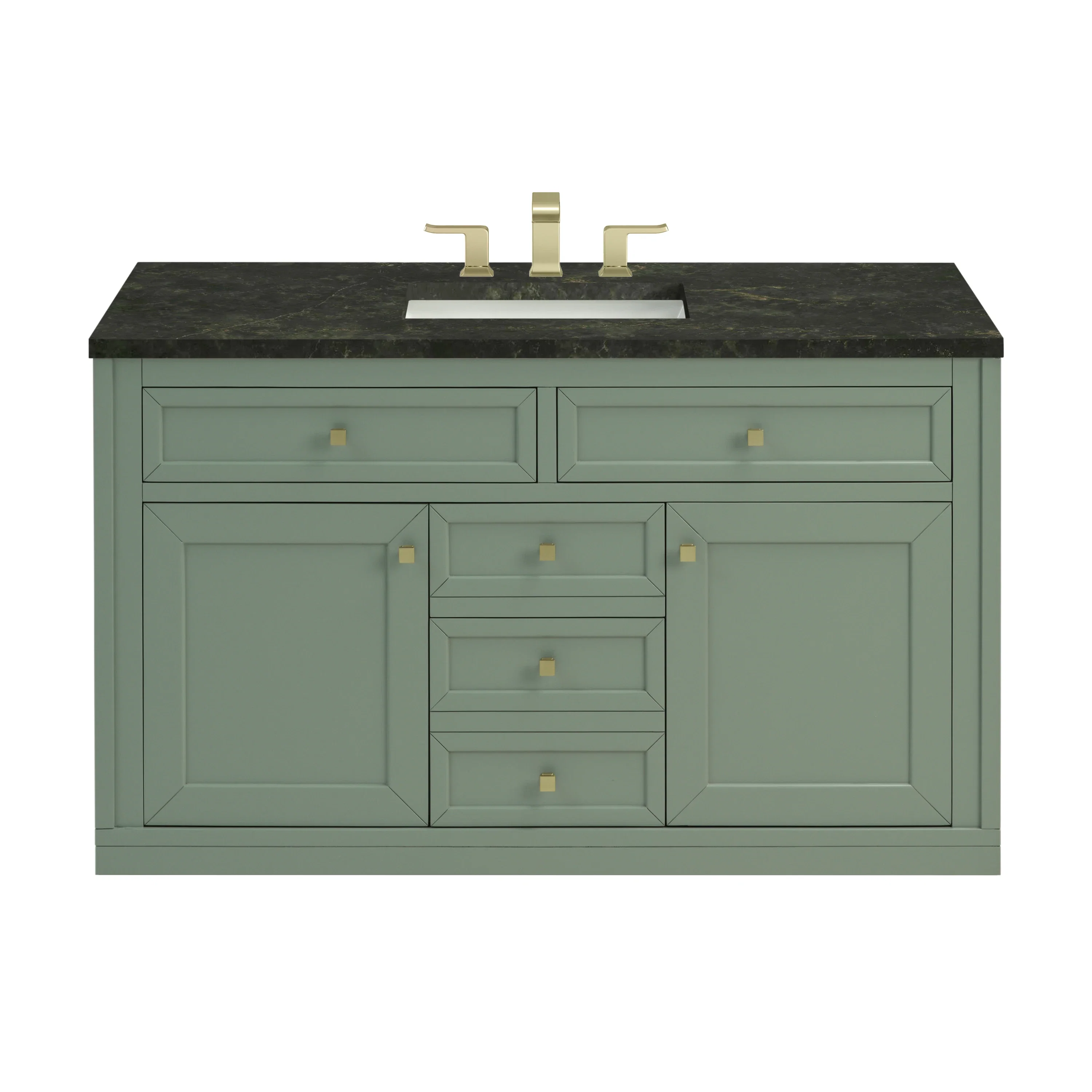 Chicago 48" Single Vanity, Smokey Celadon, w/ 3 CM Phantome Eclos Top