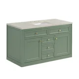 Chicago 48" Single Vanity, Smokey Celadon, w/ 3 CM Siberian Silestone Top