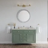 Chicago 48" Single Vanity, Smokey Celadon, w/ 3 CM Siberian Silestone Top
