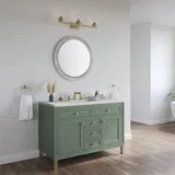 Chicago 48" Single Vanity, Smokey Celadon, w/ 3 CM Ethereal Noctis Silestone® Top w/FreePower Wireless Charger