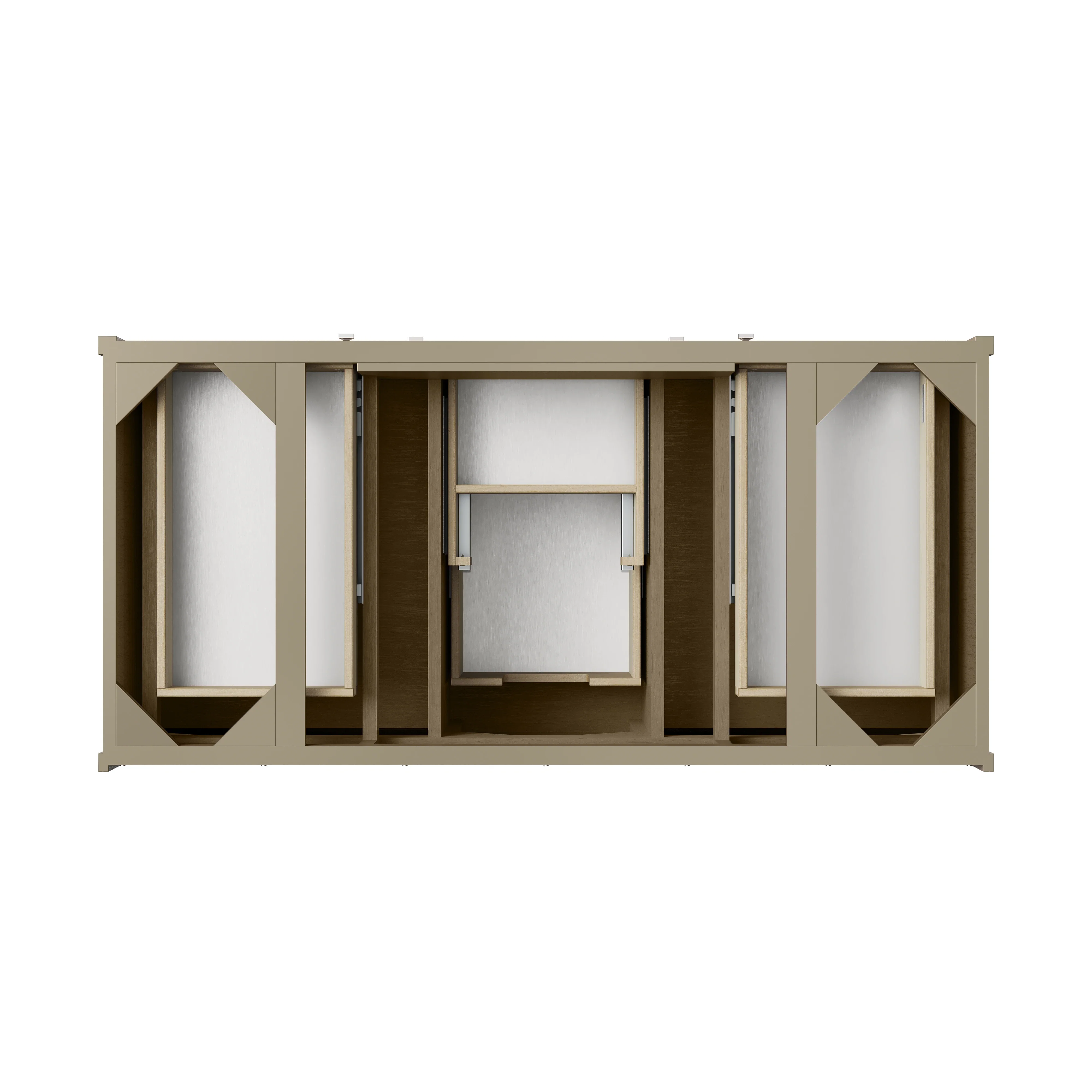 Chicago 48" Single Vanity, Walnut Whisper, w/ 3 CM Charcoal Soapstone Silestone® Top