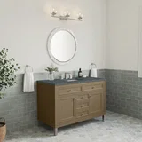 Chicago 48" Single Vanity, Walnut Whisper, w/ 3 CM Parisien Bleu Silestone® Top
