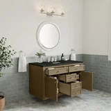 Chicago 48" Single Vanity, Walnut Whisper, w/ 3 CM Phantome Eclos Top