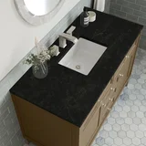 Chicago 48" Single Vanity, Walnut Whisper, w/ 3 CM Phantome Eclos Top