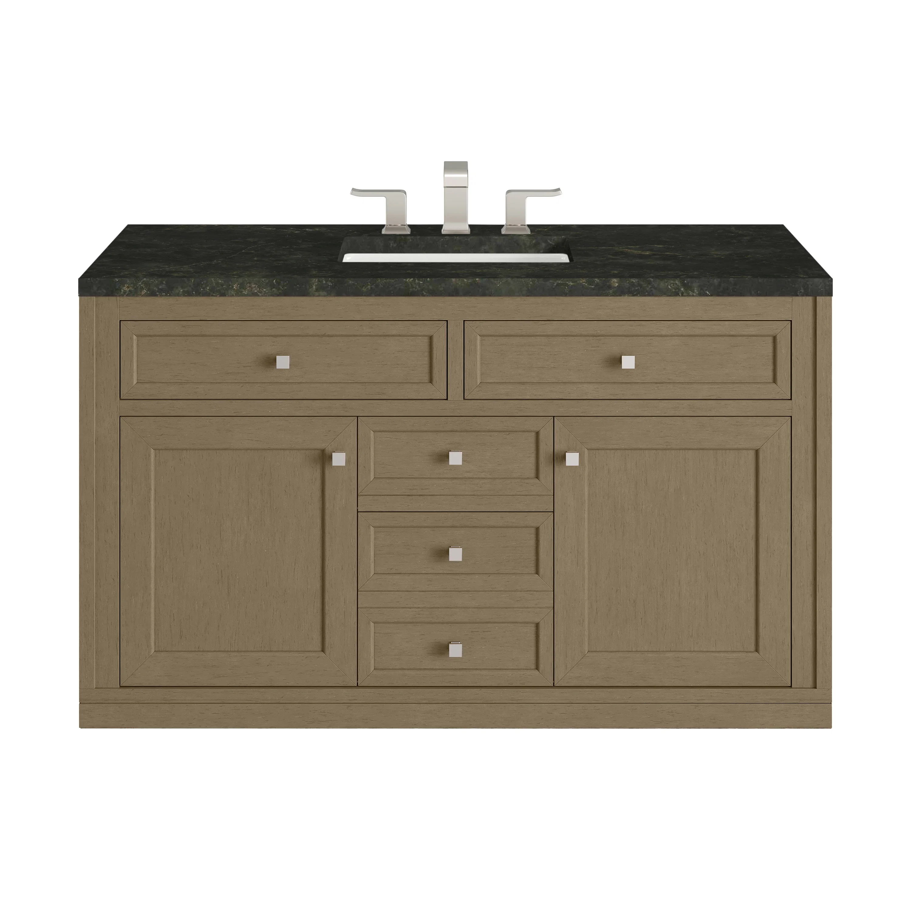 Chicago 48" Single Vanity, Walnut Whisper, w/ 3 CM Phantome Eclos Top
