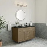 Chicago 48" Single Vanity, Walnut Whisper, w/ 3 CM Phantome Eclos Top