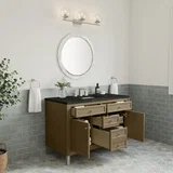 Chicago 48" Single Vanity, Walnut Whisper, w/ 3 CM Phantome Eclos Top
