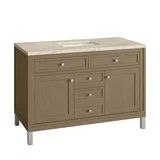 Chicago 48" Single Vanity, Walnut Whisper, w/ 3 CM Tajnar Eclos Top