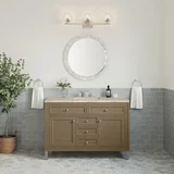 Chicago 48" Single Vanity, Walnut Whisper, w/ 3 CM Tajnar Eclos Top