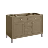 Chicago 48" Single Vanity, Walnut Whisper, w/ 3 CM Parisien Bleu Silestone® Top w/FreePower Wireless Charger