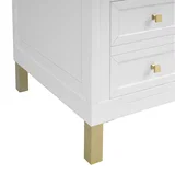 Chicago 60" Double Vanity, Glossy White, w/ 3 CM Phantome Eclos Top