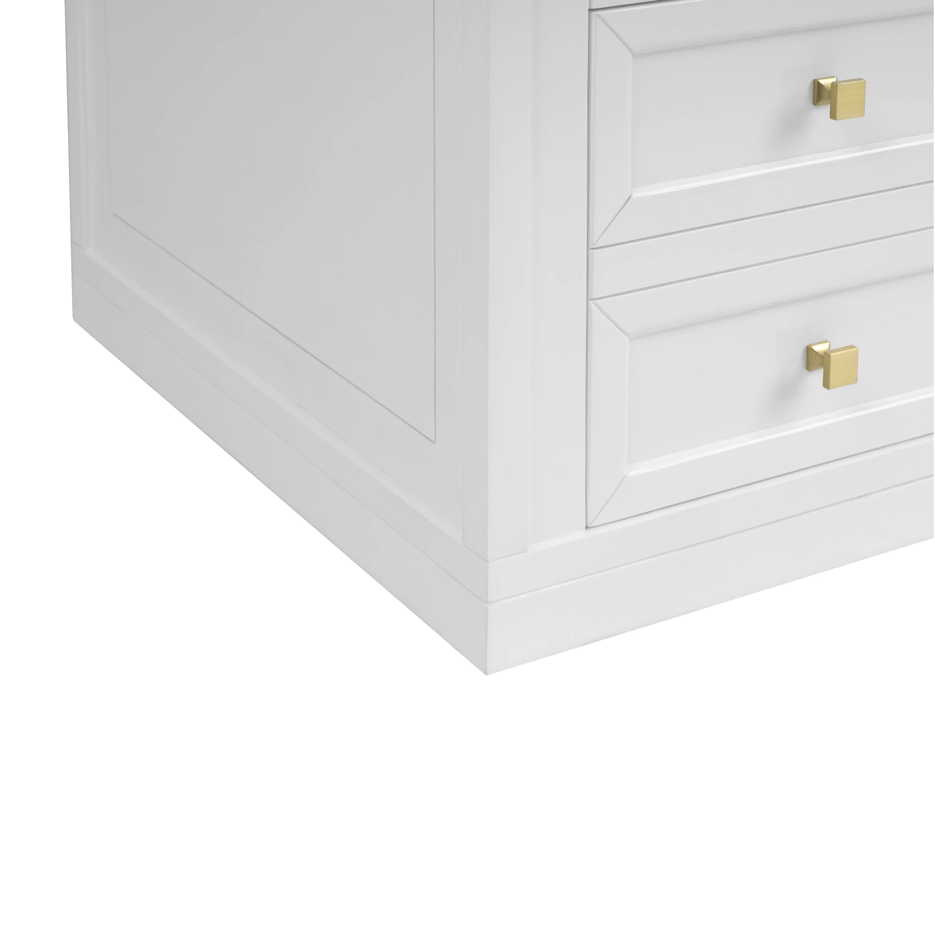 Chicago 60" Double Vanity, Glossy White, w/ 3 CM Phantome Eclos Top