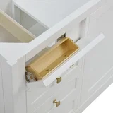 Chicago 60" Double Vanity, Glossy White, w/ 3 CM Phantome Eclos Top