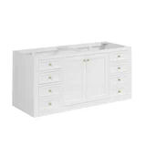 Chicago 60" Double Vanity, Glossy White, w/ 3 CM Phantome Eclos Top
