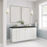 Chicago 60" Double Vanity, Glossy White, w/ 3 CM Phantome Eclos Top