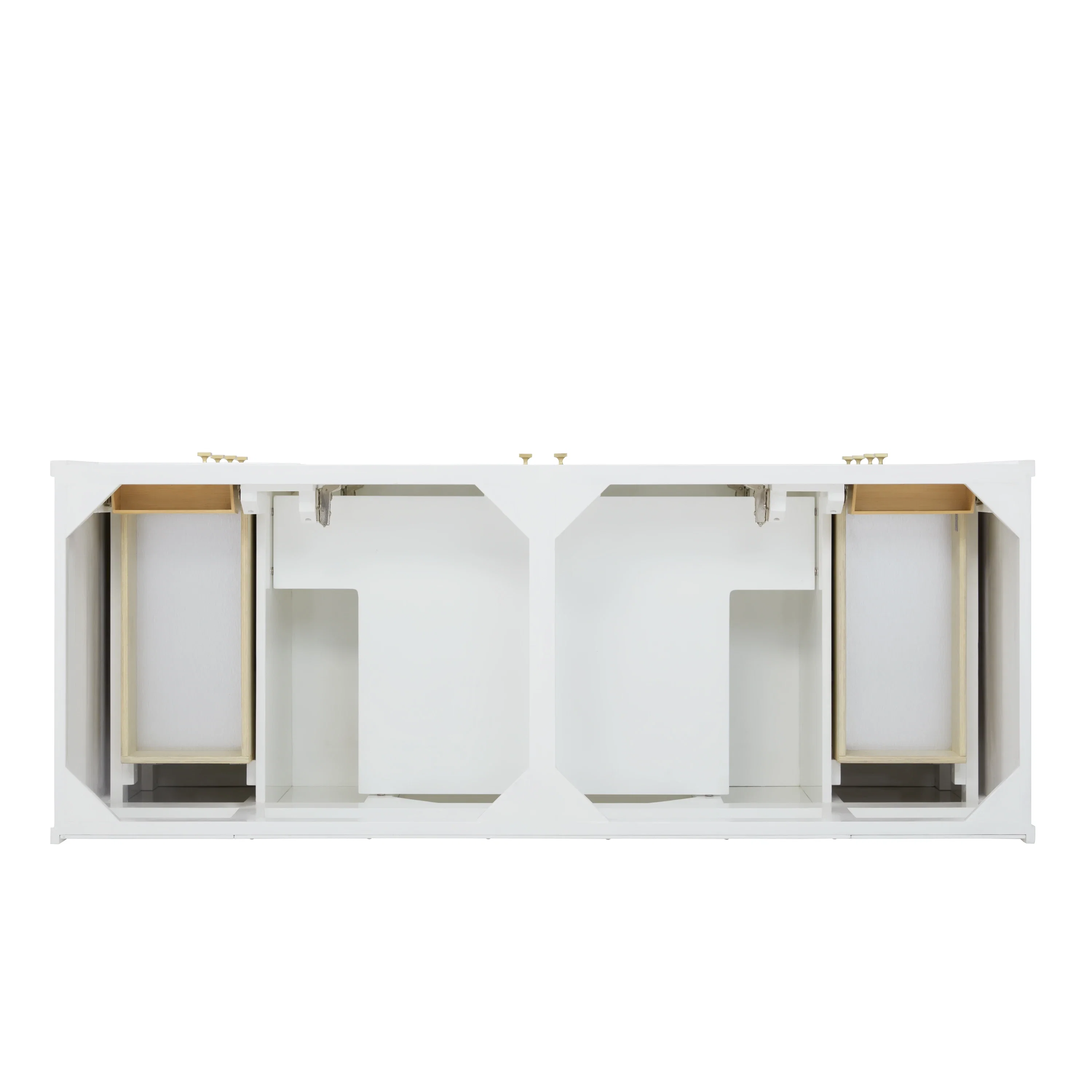 Chicago 60" Double Vanity, Glossy White, w/ 3 CM Phantome Eclos Top