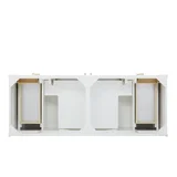 Chicago 60" Double Vanity, Glossy White, w/ 3 CM Phantome Eclos Top
