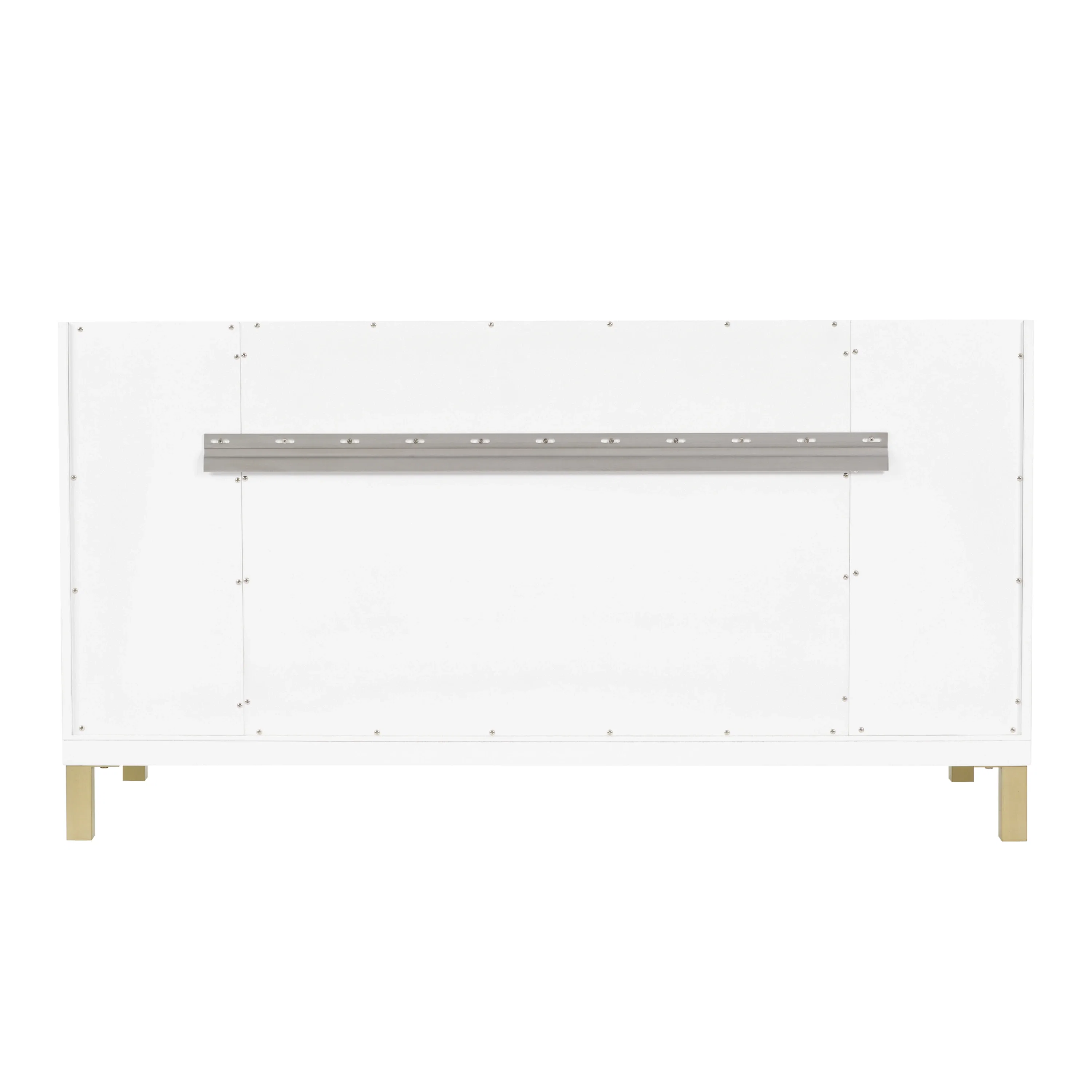 Chicago 60" Double Vanity, Glossy White, w/ 3 CM Parisien Bleu Silestone® Top w/FreePower Wireless Charger