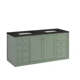 Chicago 60" Double Vanity, Smokey Celadon, w/ 3 CM Phantome Eclos Top