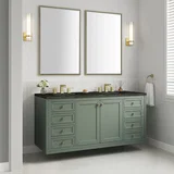 Chicago 60" Double Vanity, Smokey Celadon, w/ 3 CM Phantome Eclos Top