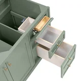 Chicago 60" Double Vanity, Smokey Celadon, w/ 3 CM Tajnar Eclos Top