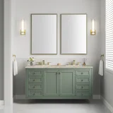 Chicago 60" Double Vanity, Smokey Celadon, w/ 3 CM Tajnar Eclos Top
