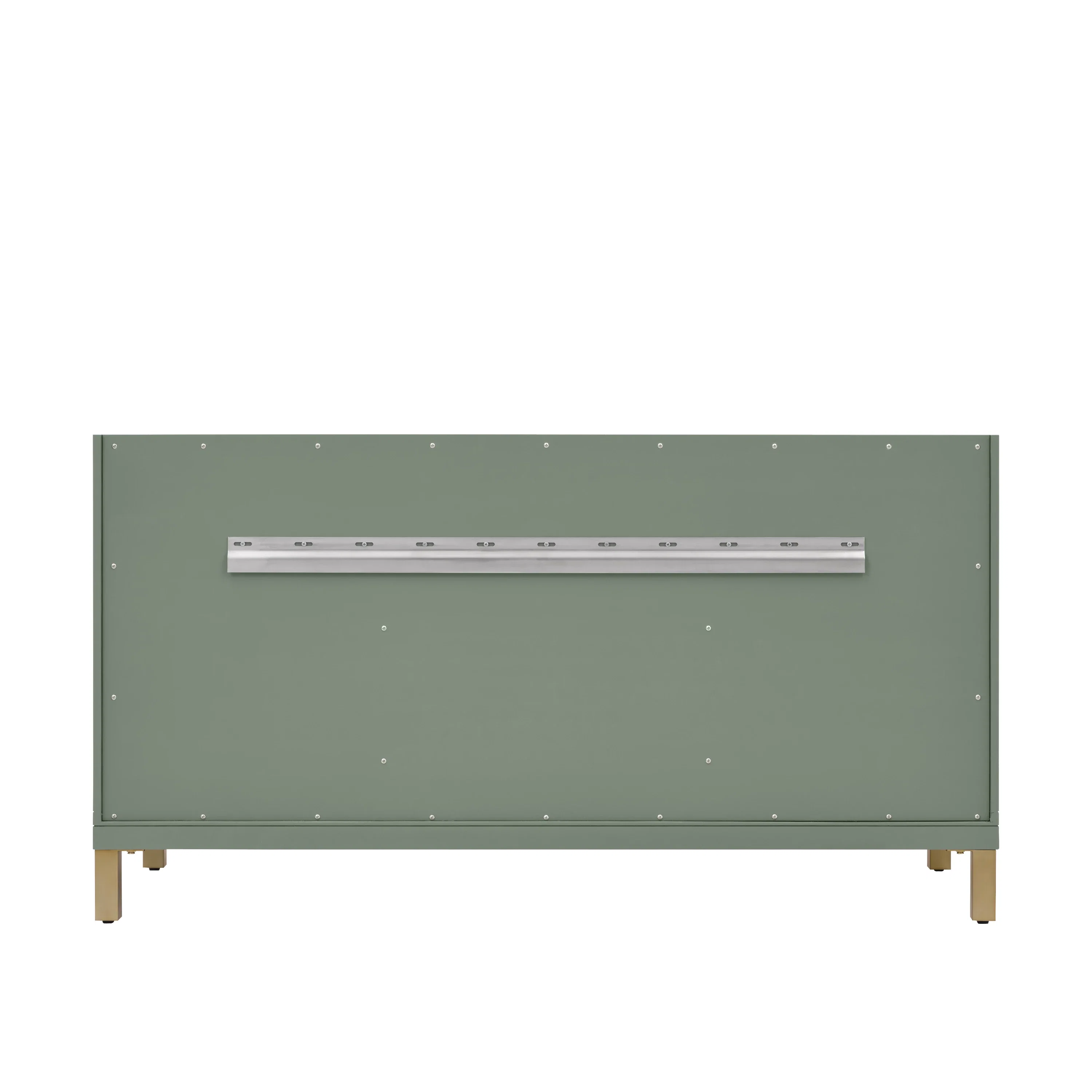 Chicago 60" Double Vanity, Smokey Celadon, w/ 3 CM Victorian Silver Silestone® Top w/FreePower Wireless Charger