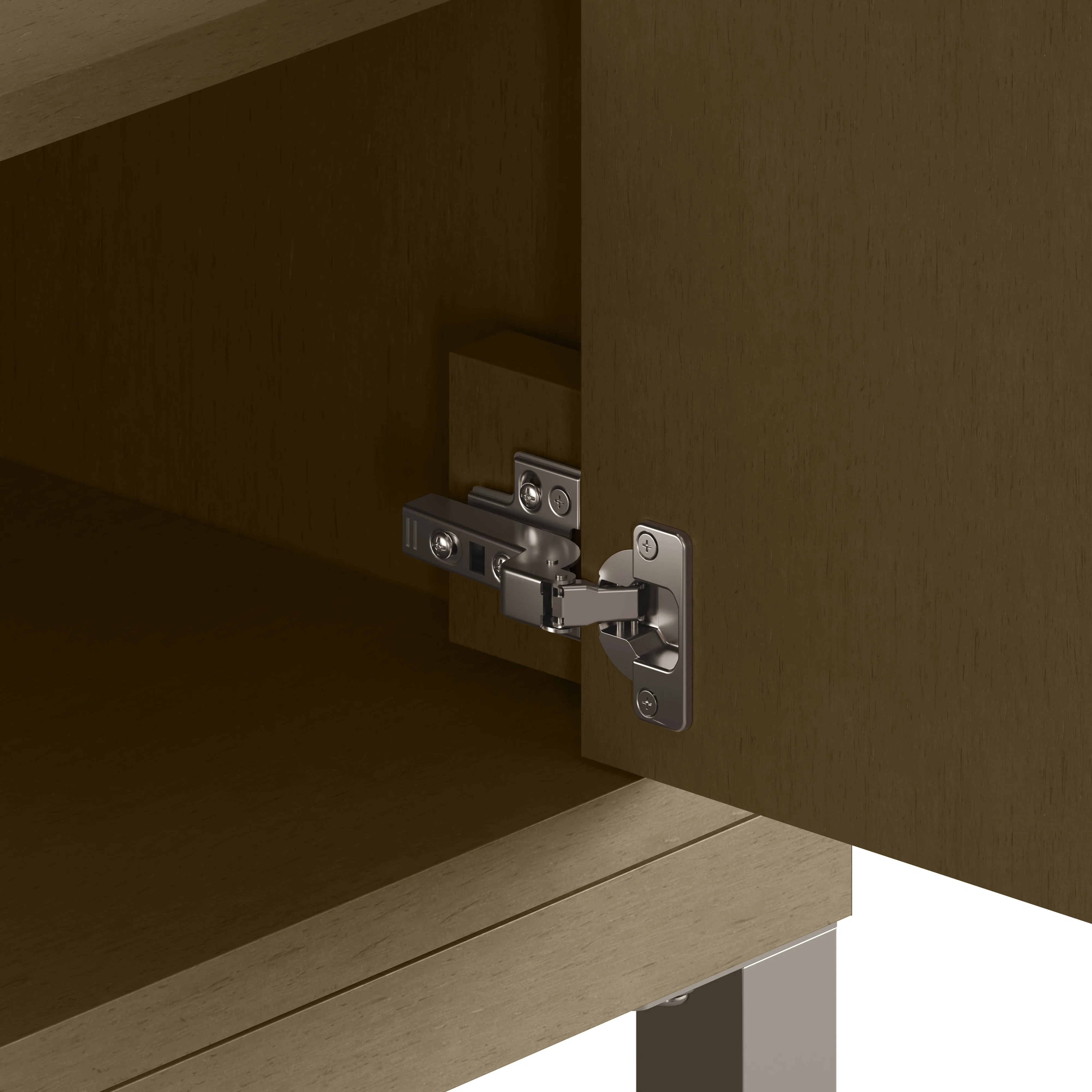 Chicago 60" Double Vanity, Walnut Whisper, w/ 3 CM Lime Delight Silestone® Top