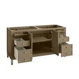 Chicago 60" Double Vanity, Walnut Whisper, w/ 3 CM Lime Delight Silestone® Top