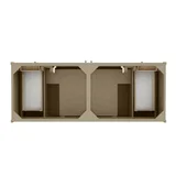 Chicago 60" Double Vanity, Walnut Whisper, w/ 3 CM Tajnar Eclos Top