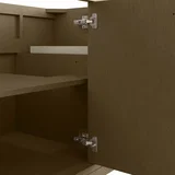 Chicago 60" Double Vanity, Walnut Whisper, w/ 3 CM Tajnar Eclos Top