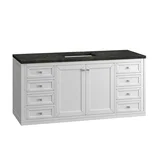 Chicago 60" Single Vanity, Glossy White, w/ 3 CM Phantome Eclos Top
