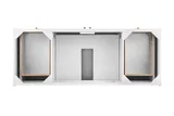 Chicago 60" Single Vanity, Glossy White, w/ 3 CM Siberian Silestone Top