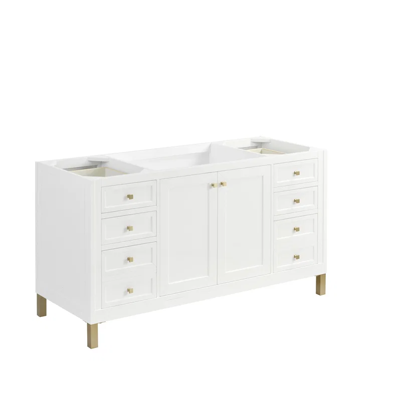 Chicago 60" Single Vanity, Glossy White