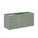 Chicago 60" Single Vanity, Smokey Celadon, w/ Single Hole 3CM White Zeus Silestone® Top & Backsplash